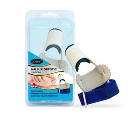 FabaCare Corbby Premium Hallux Valgus Corrector Leather Splint Night Brace Toe Separator Orthosis Spreader Brace Right Foot