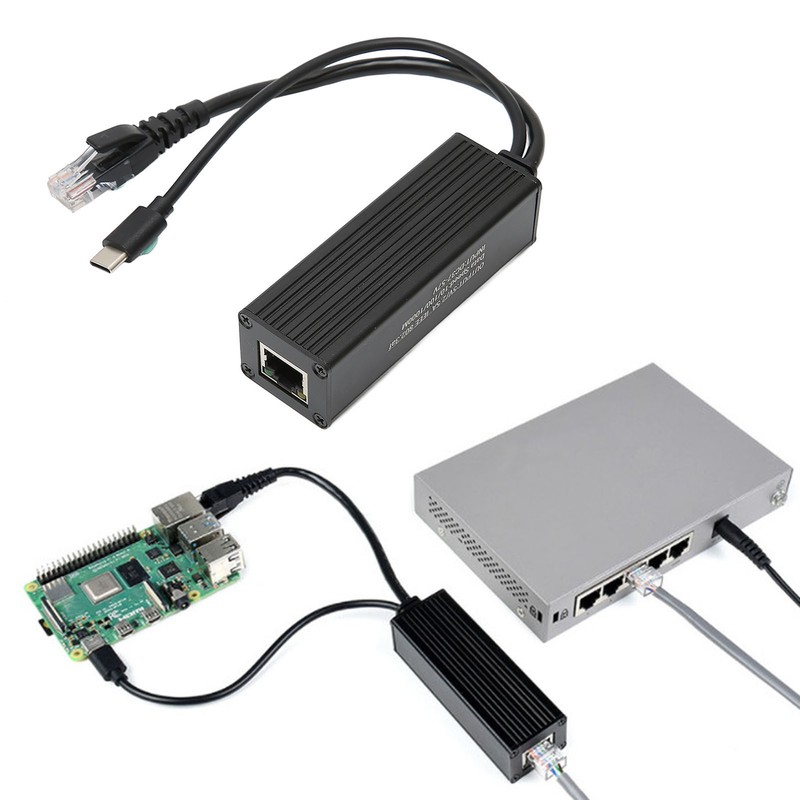 POE Splitter Metal Shell Design 5V 2.5A Type C Interface