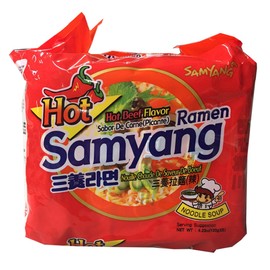 Samyang Korean Ramen Family Pack (Hot, 1 Bundle)