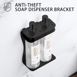 Shampoo, Conditioner, Shower Gel Dispenser 3 Room refillable Shampoo and Conditioner Pump Bottle Wall-Mounted Slot Shower soap Dispenser (KCHS-2)