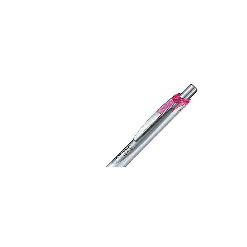 Pentel - Lápiz mecánico Energize, 0,5 mm, plata y rosa
