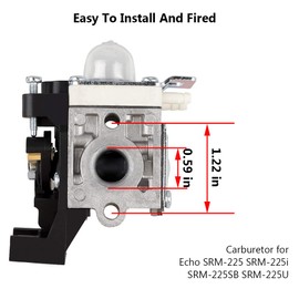 Huswell SRM225 PAS225 GT225 PE225 Carburetor Tune up kit for Echo SRM-225 PAS-225 GT-225 PE-225 A021001692 Weed-Eater String Trimmer Carburetor with Air Filter Fuel Line RB-K93 Carburator