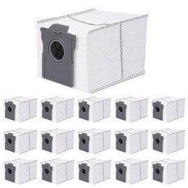 16 Pack Dust Bags Replacement Compatible with Dreame X30/X30 Ultra/X40 Ultra /S30/S10/L10s Pro Ultra Robot Vacuum Cleaner,Large Capacity Vacuum Dust Bag Automatic Dirt Disposal Bags