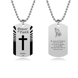 SBI Jewelry Jesus Christ Cross Necklace Women Men Jesus God Holy Prayer Hand Bible Verse Daughter Niece Sister Friends Mum Grandma Cousin Auntie Couple Girlfriend Family Christmas Birthday