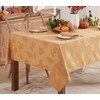 Newbridge Gold Tremont Leaf Damask Christmas Fabric Napkins, Set of