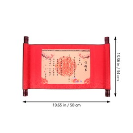 LOGOFUN 2 Pcs Chinese Engagement Scroll Wedding Letter Scroll Wedding Vows Scroll Letter for Party Gift