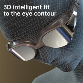 WATER TIME Swimming goggles adult for men pool goggles for women Professional Anti Fog No Leaking UV Protection (Pearl white)