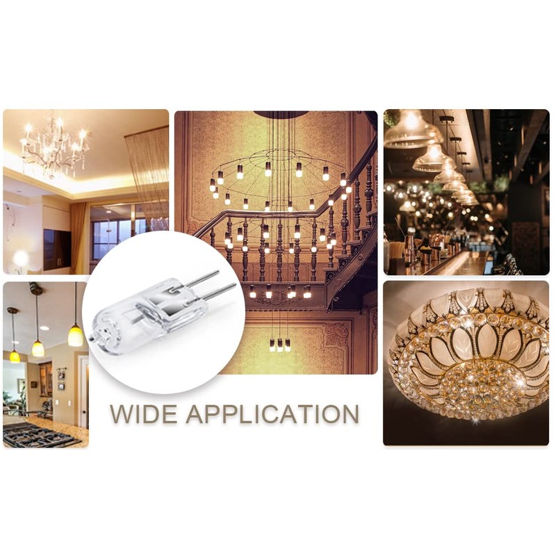 G4 Halogen Bulbs 20W 12V Dimmable Bi-Pin Base Clear Capsule