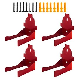 BAMI-LEE House Hook for Fire Extinguisher,4Pcs Fire Extinguisher Mount 5lb-10lb Fit for Home Office (Red)