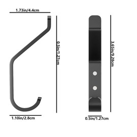 Baieye Black Wall Hooks (6)