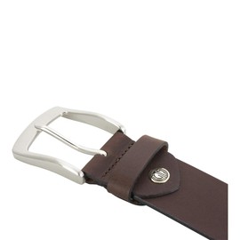 LINDENMANN Men's Full Leather Belt Made of Buffalo Leather, 40 mm Wide, Can Be Shortened, Belt, Leather Belt, Jeans Belt, XL, Dark Brown, dark brown