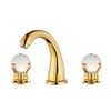 Bathroom Sink Faucet 3 Hole Deck Mounted Widespread Brass Bathroom