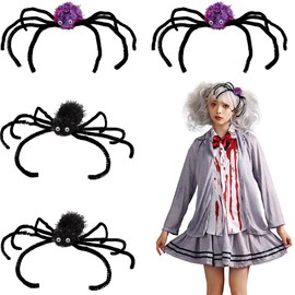 Halloween Hair Clips, Set of 4, Spider, Halloween Costume, Hair Ornament, Halloween Hairpin Costume, Hair Accessories, For Children and Adults