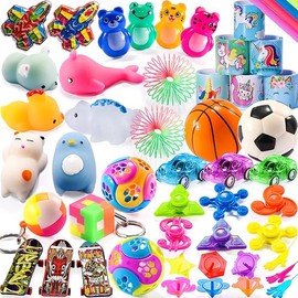 57PCS Treasure Chest for Kids Small Prizes Party Favors for Kids 8-12 4-8 3-5 Rewards, Treasure Box Fidget Toys for Classroom Prizes, Goodie Bag Stuffers, Pinata Filler, Claw Machine Toys Refill