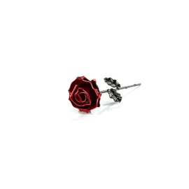 Forging Art Bcn® Hand Forged Eternal Wrought Iron Rose - Gift for Valentine's Day, Mother's Day, 6th Year Wedding Anniversary (Red/Black)