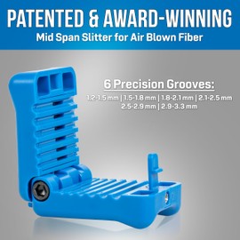 Jonard Tools MS-6A Mid Span Slitter for Air Blown Fiber (1.2 mm-3.3 mm) - Compact Fiber Optic Cable Jacket & Buffer Tube Slitter, 6 Precision Grooves, Prysmian Air Blown Fiber Compatible