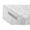 Arpan Small Resin Woven Storage Basket Box With Lid &