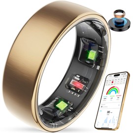 EOGBM EOGBM Smart Health Ring Sleep Health Tracker for Women Men with Heart Rate, Blood Oxygen, Sleep Monitor, Steps,Calories, 5ATM Waterproof for iPhone/Android, No Subscription Fee(Rose Gold, 8#)