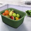 Gloreen 18 Quart Wash Basins, Large Plastic Rectangular Dish Pan/Tub,