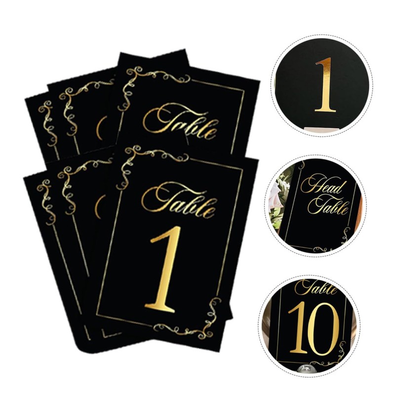 MAGICLULU 1set Wedding Table Numbers Cards Double Sided Place Card