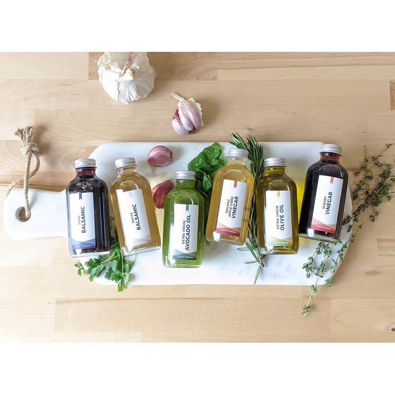 Oil and Vinegar Sampler Tasting Set, Used by Award-winning Restaurants,