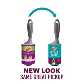 Scotch-Brite Pet Hair Pickup Extra Sticky Lint Roller, Designed for Removing Fur + Fluff on Couches, Clothes, Dog and Cat Beds, & More, 1 Pack, 95 Easy-Tear Adhesive Sheets Total