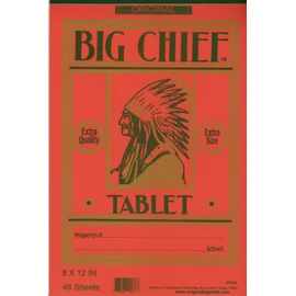 Original Big Chief Writing Tablet, Primary Grades, Westab, 8 X 12 Inch, 48 Sheets