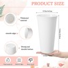 Ninehaoou 8 Pack Flower Buckets 9.84 Inch Plastic Flower Vases