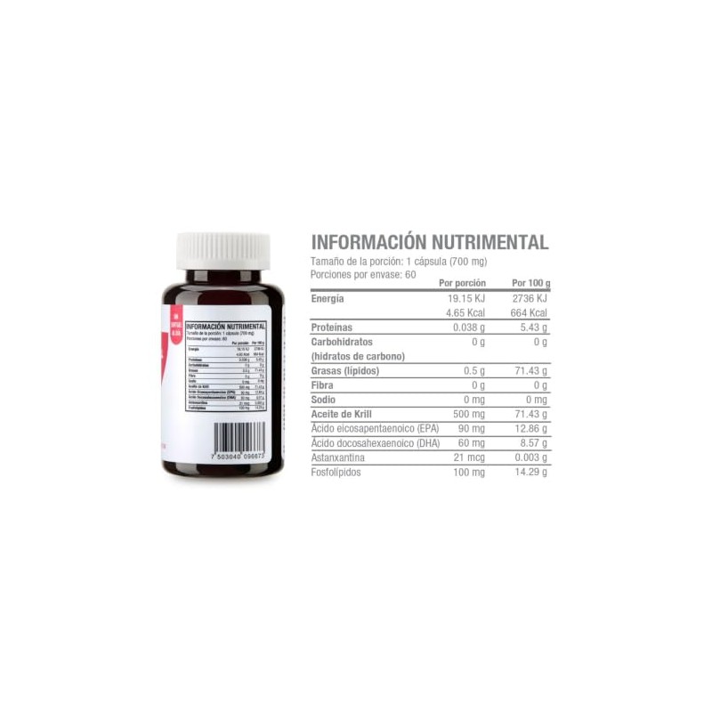 Life180 Omega 3 Aceite de Krill con Astaxantina, 60 Softgels
