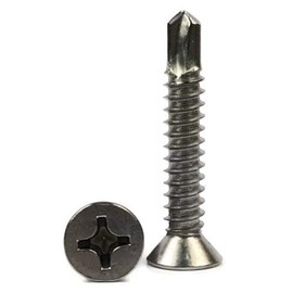 #14-14 Phillips Flat Head Self Drilling Screws 410 Stainless Steel TEK Sheet Metal Screws #14-4 x 1-1/2" Qty 250