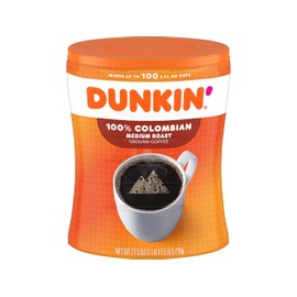Dunkin' Donuts 8133401292 Colombian Ground Coffee, Medium Roast, 27.05 oz.