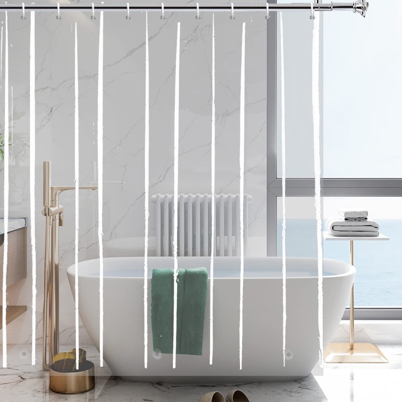 YISURE Clear Extra Long Shower Curtain Liner 72 x 84