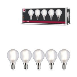 Paulmann 29098 Filament 230 V LED Drops E14 Pack of 5 5 x 4.8 W 5 x 470 lm 45 mm Matt Glass 4000 K