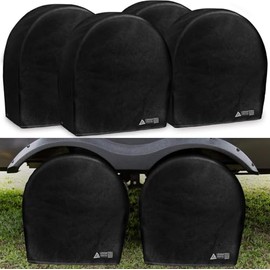 Tire Covers 4 Pack - Tough Tire Wheel Protector for Travel Trailer Rv Camper Truck SUV Car Motorhome Waterproof Wheel Cover Fits Tire Diameters 22-24 inch