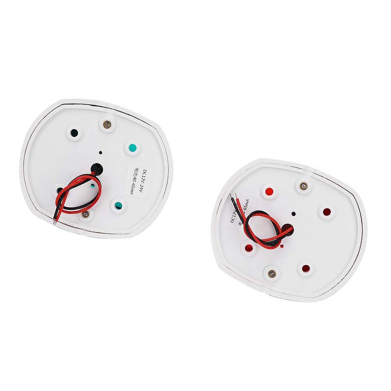 Pair of Signal Lamp Spherical Red Green LED Waterproof Boat