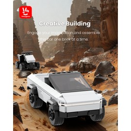 Inmygene Cyber Off-Road Truck Toy Building Set, Vehicle Building Kit with ATV Motorcycle, Pickup Car Toy for Kids Ages 6+ and Adult Collectors