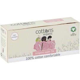 Cottons Super 100% Cotton Tampons 16 pack