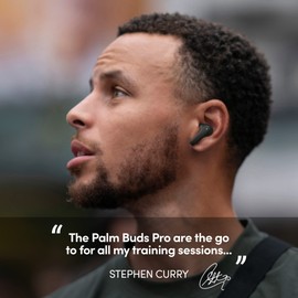 Palm Buds Pro con funda protectora, ligeros y cómodos auriculares inalámbricos con cancelación de ruido, graves profundos, 6 micrófonos, ANC híbrido, modo ambiente, llamadas claras, IPX4, tiempo de reproducción de 24 horas, BT 5