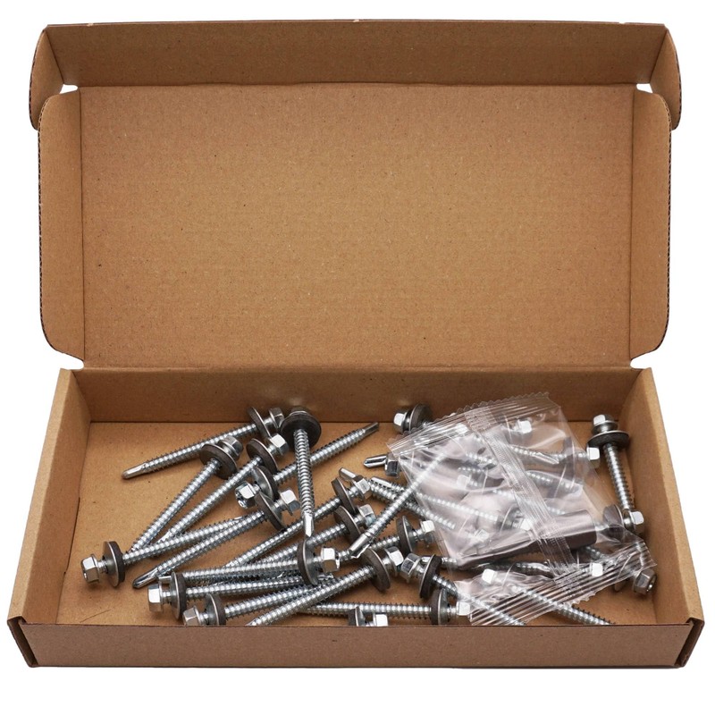 SKIR'CO Pack of 30 Galvanised Roofing Screws 5.5 x 60