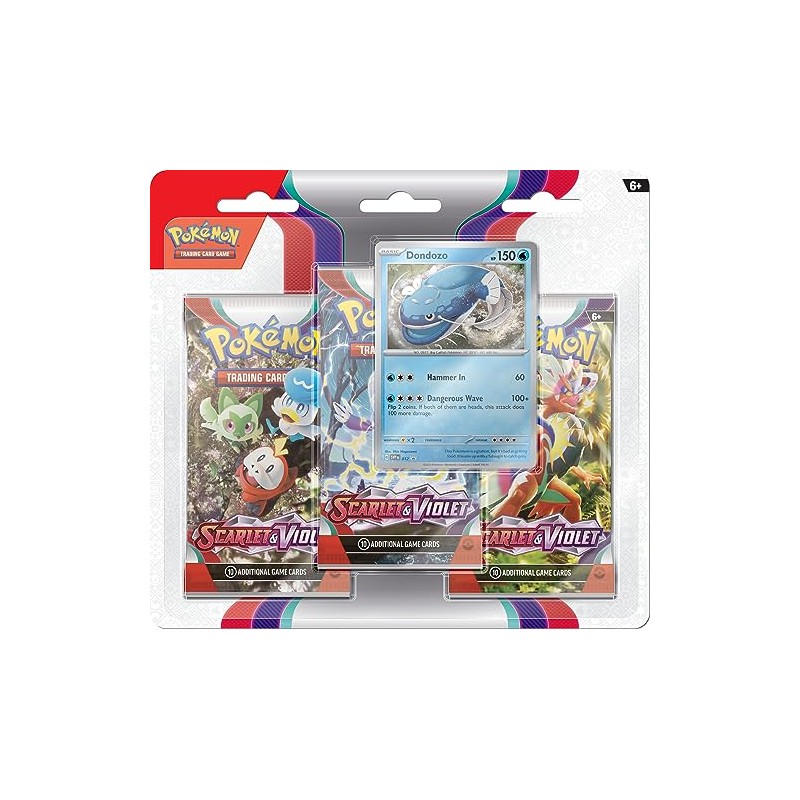 Pokemon PoKMoN TCG: Scarlet & Violet 3-Pack Blister (Random Promo),(POC938)