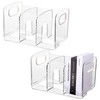 Homaisson 2 PCS Clear Magazine Holders, 3 Compartments Vertical File