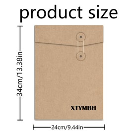 Buckle Envelopes 13x19 10 Pack Eco Friendly Brown Kraft Paper Large Envelopes Buckle Fasteners Suitable for Documents, Business, Office, Home and School, Photo Albums and