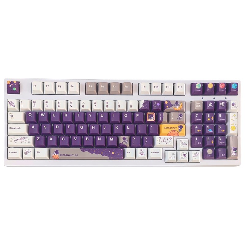 daixiahu Keycaps - Astronaut Theme, Cherry Height, 142 Keys, PBT