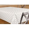 Beautex Taupe, White Dots, Oilcloth, Tablecloth, Wipe-clean Garden Tablecloth, Round,