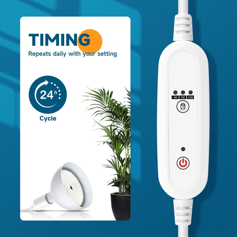 Barrina LED Grow Light Bulb with Timing and Hanging System,
