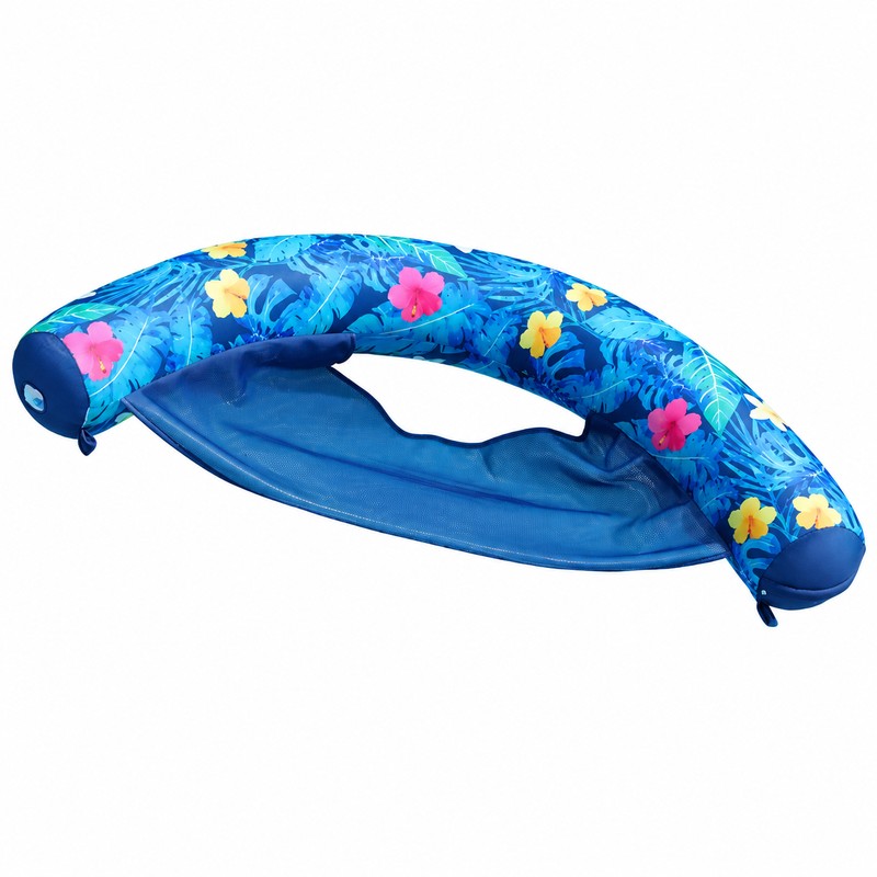 Inflatable Floating Recliner for Pool Relaxation – Foldable Mesh Water