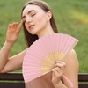 Hand Fan Pink, Fan Pink, Pack of 2 Small Fabric