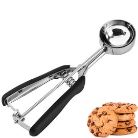 JUNADAEL J Medium Cookie Scoop, 2 Tablespoon Cookie Scoop for Baking, Cookie Dough Scoop, Spring-Loaded Scoop, Comfortable Grip, Non-Slip