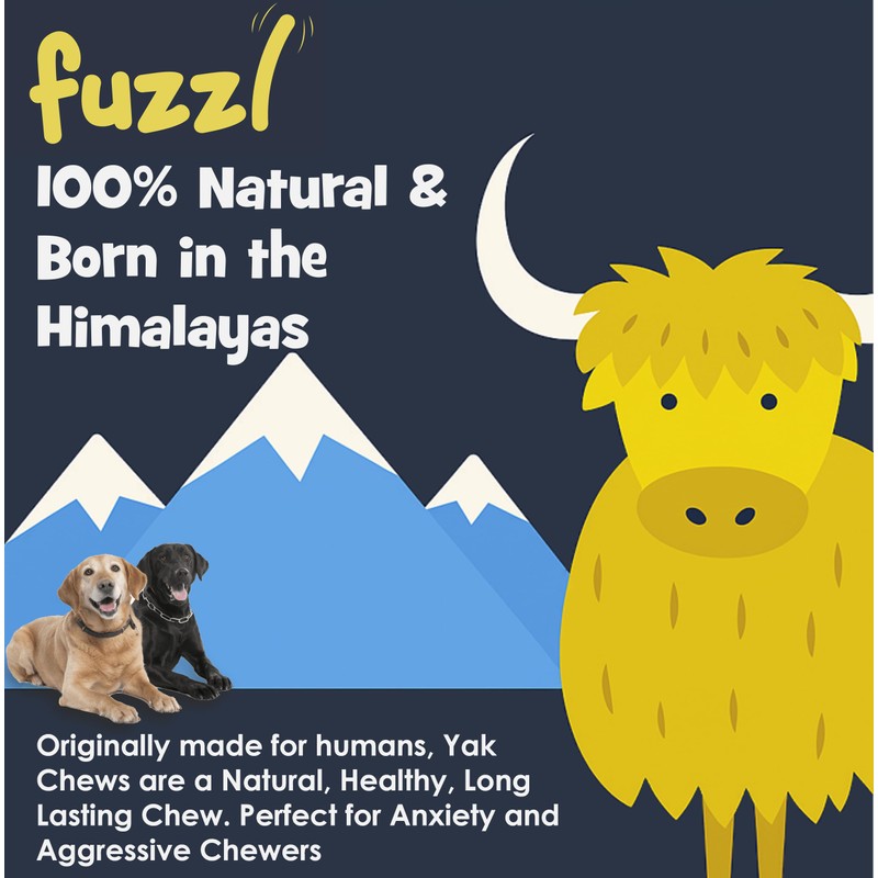 Fuzzl Yak Chews Pumpkin, Peanut Butter, Blueberry Medium Pack 3