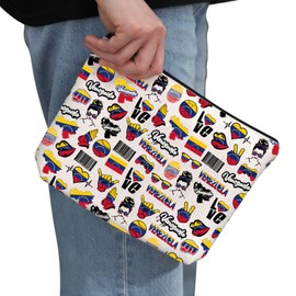 PYOUL Funny Venezuela Lovers Gift Venezuela Makeup Bag Venezuela Traveller Cosmetic Bag Venezuela Culture Lovers Gift (Venezuela Bag)